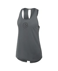 Nike Women's Gray Pittsburgh Steelers Glory Crisscross Performance Tank Top