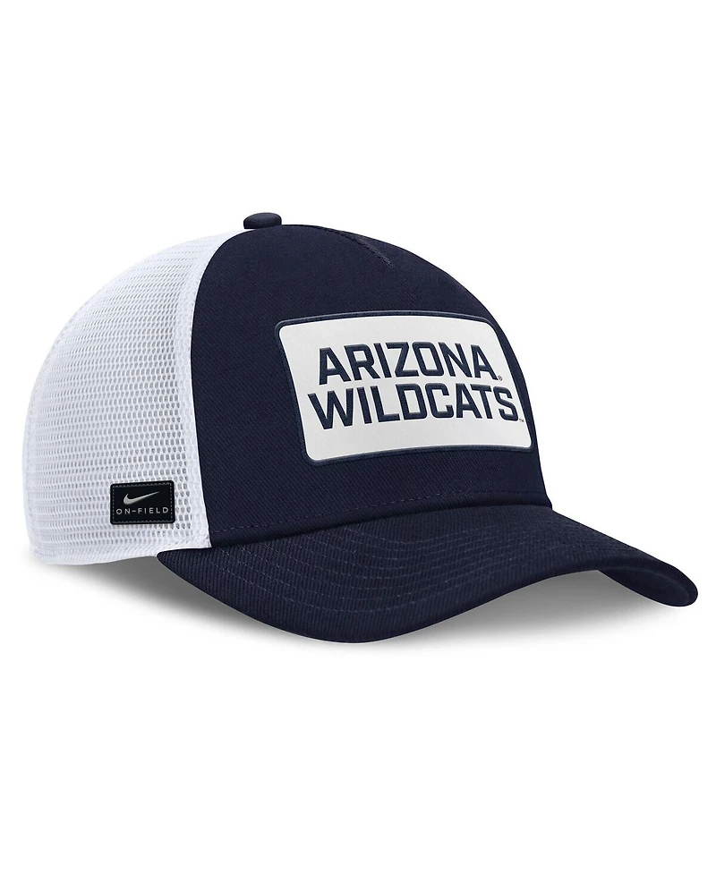 Nike Men's Navy/White Arizona Wildcats 2025 On-Field Rise Patch Trucker Adjustable Hat