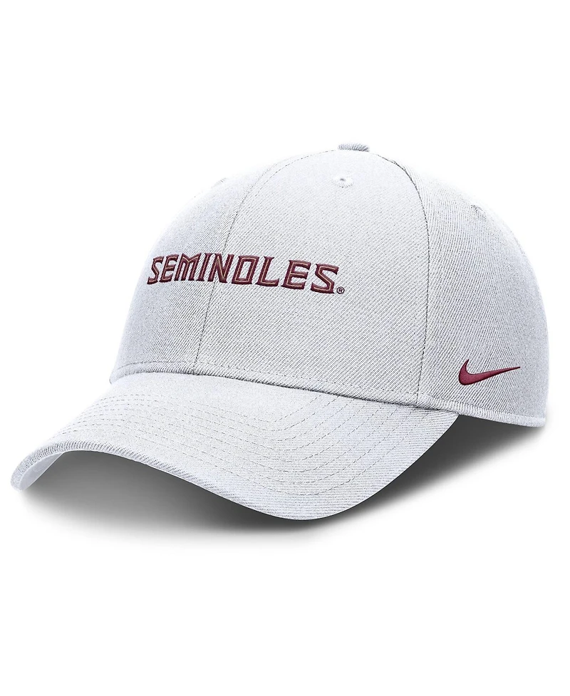 Nike Men's White Florida State Seminoles 2025 On-Field Rise Performance Adjustable Hat