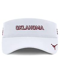 Jordan Men's White Oklahoma Sooners 2025 On-Field Gameday Performance Ace Adjustable Visor Hat