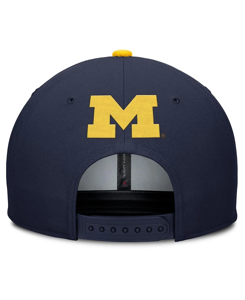 Jordan Men's Navy Michigan Wolverines 2025 On-Field Pro Performance Adjustable Hat