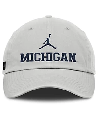 Jordan Men's Gray Michigan Wolverines 2025 On-Field Gameday Club Adjustable Hat