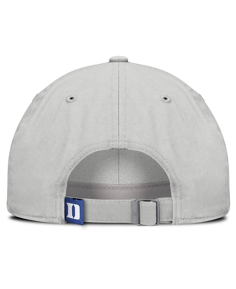 Nike Men's Gray Duke Blue Devils 2025 On-Field Gameday Club Adjustable Hat