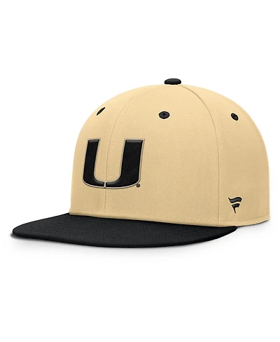 Fanatics Men's Gold/Black Miami Hurricanes Balance Fitted Hat