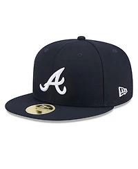 New Era Men's Navy Atlanta Braves Baseball Hall of Fame 59FIFTY Fitted Hat