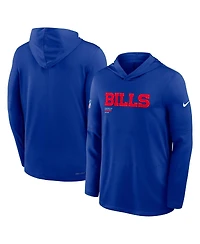 Nike Men's Royal Buffalo Bills Big Tall Sideline Performance Long Sleeve Hoodie T-Shirt