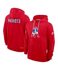 Nike Men's Red New England Patriots Sideline Offensive Set Play Performance Pullover Hoodie