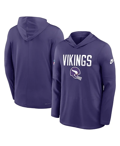 Nike Men's Minnesota Vikings Alt Pack Pass Accuracy Performance Long Sleeve Hoodie T-Shirt