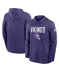 Nike Men's Minnesota Vikings Alt Pack Pass Accuracy Performance Long Sleeve Hoodie T-Shirt
