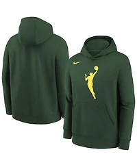 Nike Big Boys and Girls Hunter Green Wnba Logo Essential Team Pullover Hoodie