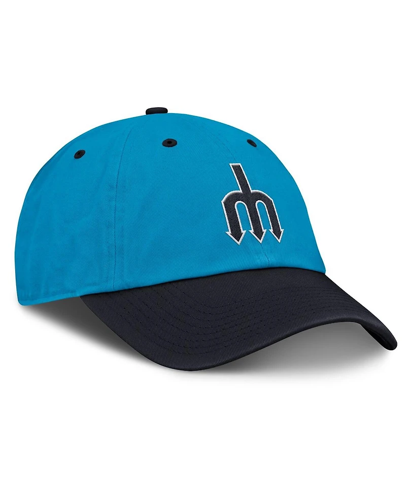 Nike Men's Blue/Navy Seattle Mariners Neon 90s Club Adjustable Hat