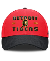 Nike Men's Crimson/Black Detroit Tigers Neon 90s Rise Adjustable Hat