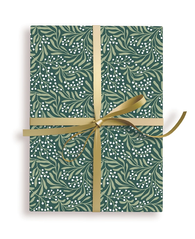 Lady Jayne Winter Mistletoe Gift Wrap, 30" x 120"