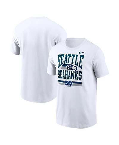 Nike Men's White Seattle Seahawks 50th Season Essential T-Shirt