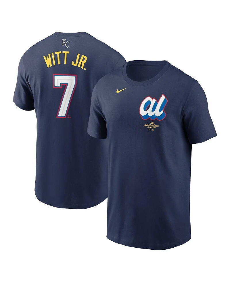 Nike Men's Bobby Witt Jr. Navy American League 2025 All-Star Edition Name Number T-Shirt