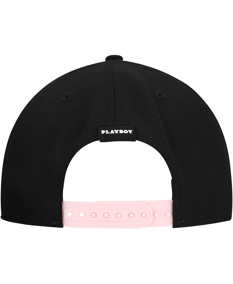 Lids Men's Black Playboy Logo A-Frame Adjustable Hat