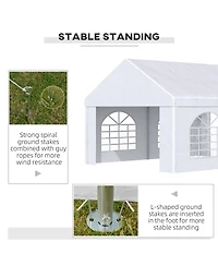 Outsunny 13' x 16.5' Heavy-duty Large Wedding Tent with Sidewalls,