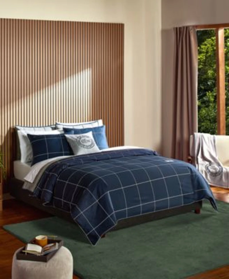 Lacoste Home Tennis Checks Cotton Comforter Set