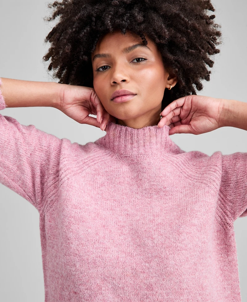 And Now This Women's Mock-Neck Long-Sleeve Sweater, Macy's Exclusive