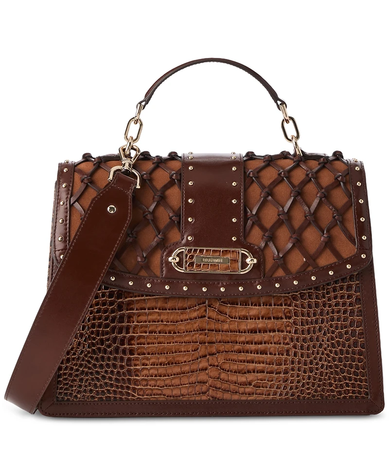 Brahmin Hallie Leather Satchel
