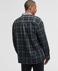 Mode of One Men's Long-Sleeve Cotton Plaid Shirt, Macy's Exclusive