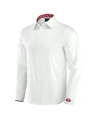 J. Palmer Men's White San Francisco 49ers Man-In-Motion Long Sleeve Button-Up Dress Shirt