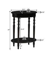 Convenience Concepts 24" Wood Classic Accents Brandi Oval End Table