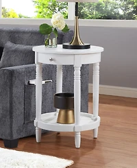 Convenience Concepts 18" Wood French Country Manor No Tools Round End Table