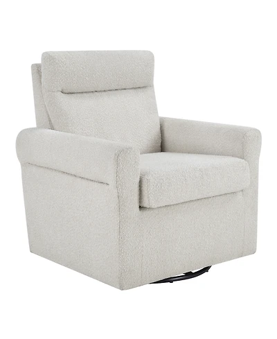 Convenience Concepts 29.75" Boucle Take a Seat Olivia Swivel Accent Armchair