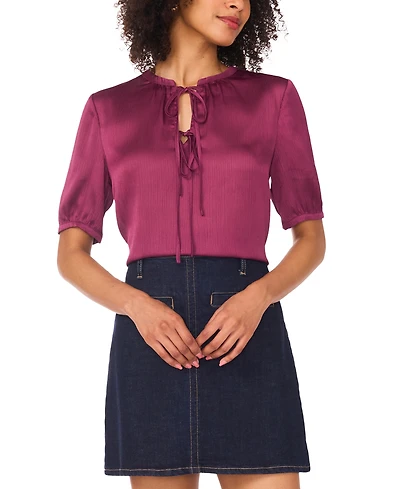 Vince Camuto Women's Solid-Color Short-Sleeve Blouse