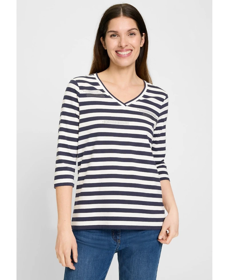 Olsen Women's Rhinestone Embellished T-Shirt