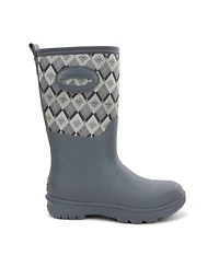 Western Chief Womens Argyle Faux Fur Neoprene Mid Cold Weather Boot