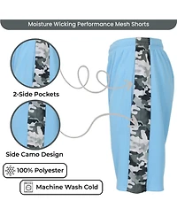 Galaxy By Harvic Women's Loose Fit Moisture Wicking Performance Quick Dry Mesh Shorts With Side Block Design