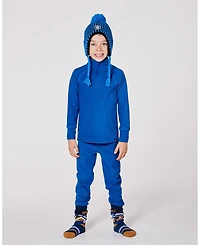 Deux par Boy Two-Piece Thermal Underwear Set Blue