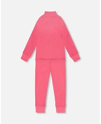 Deux par Big Girls Two-Piece Thermal Underwear Set Candy Pink