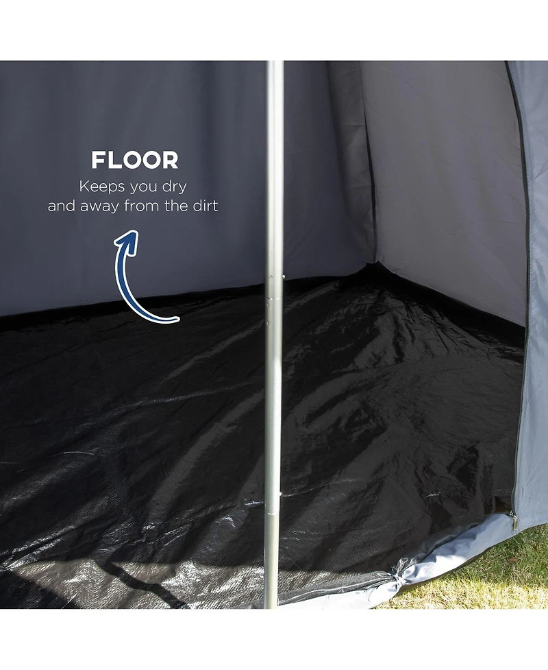 Outsunny Camping Tent with Porch, Teepee Tent Near-Inst Tent,