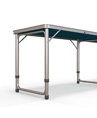 Outsunny 8' Folding Camping Table with Adjustable Legs, and