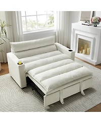 Streamdale Furniture Convertible Velvet Sofa Bed - 3-in-1 Sleeper Couch