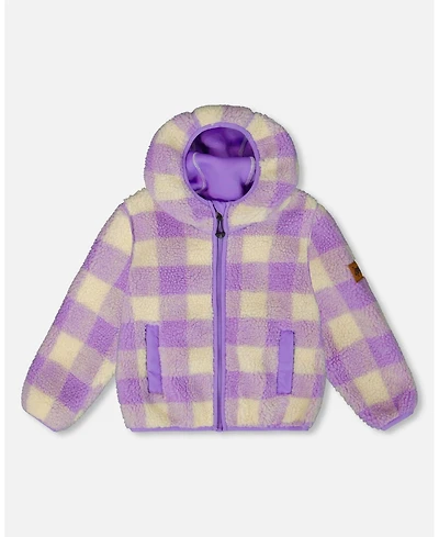 Deux par Girl Mid-Season Sherpa Jacket Lavender - Child