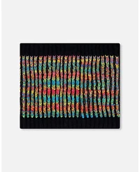 Deux par Girl Lined Knit Neckwarmer Black and Multicolor - Toddler|Child
