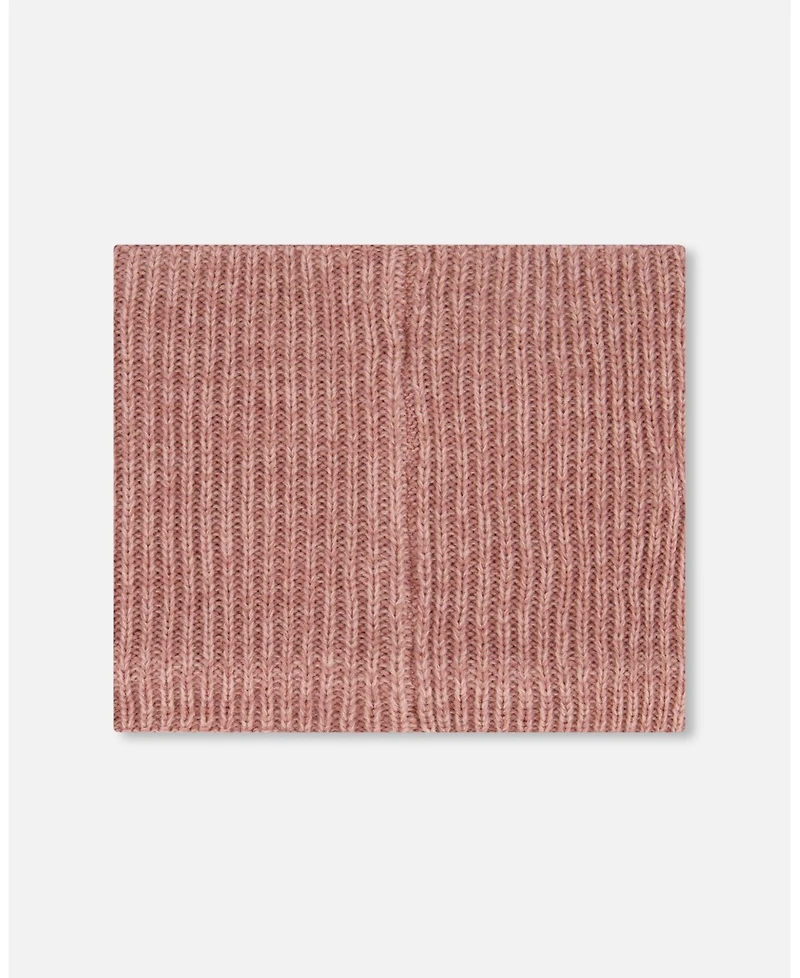 Deux par Girl Mid-Season Knit Neck Warmer Dusty Pink