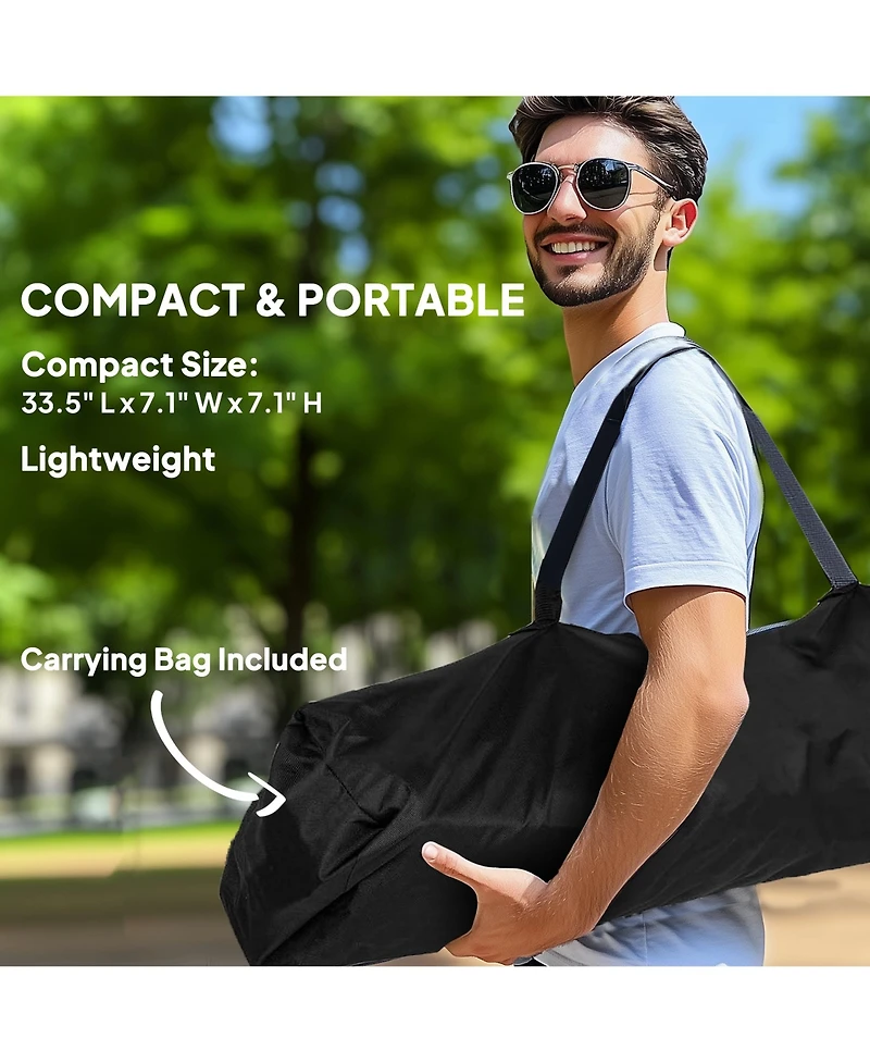 Outsunny Hammock Camping Chair Set of 2 with Adjustable Back, Dark