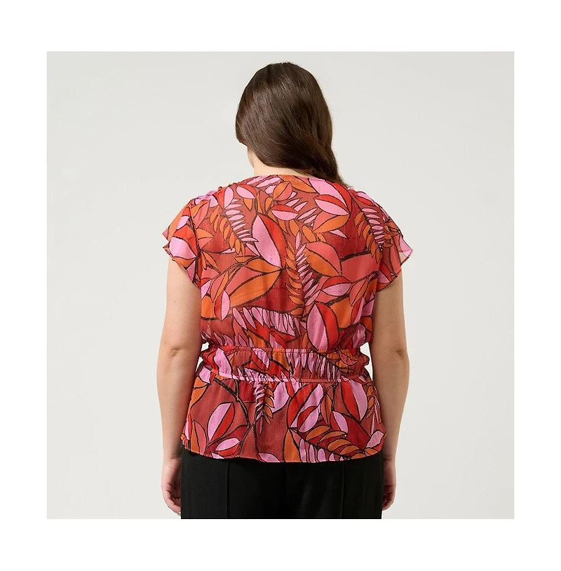 Estelle Aster Sheer Print Top