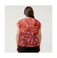Estelle Aster Sheer Print Top
