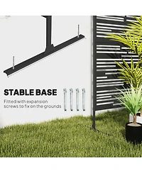Outsunny 78" H x 48" W Metal Outdoor Privacy Screen,