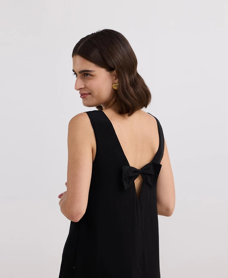 Reistor Women's Midnight Muse V-neck Short Dress Black