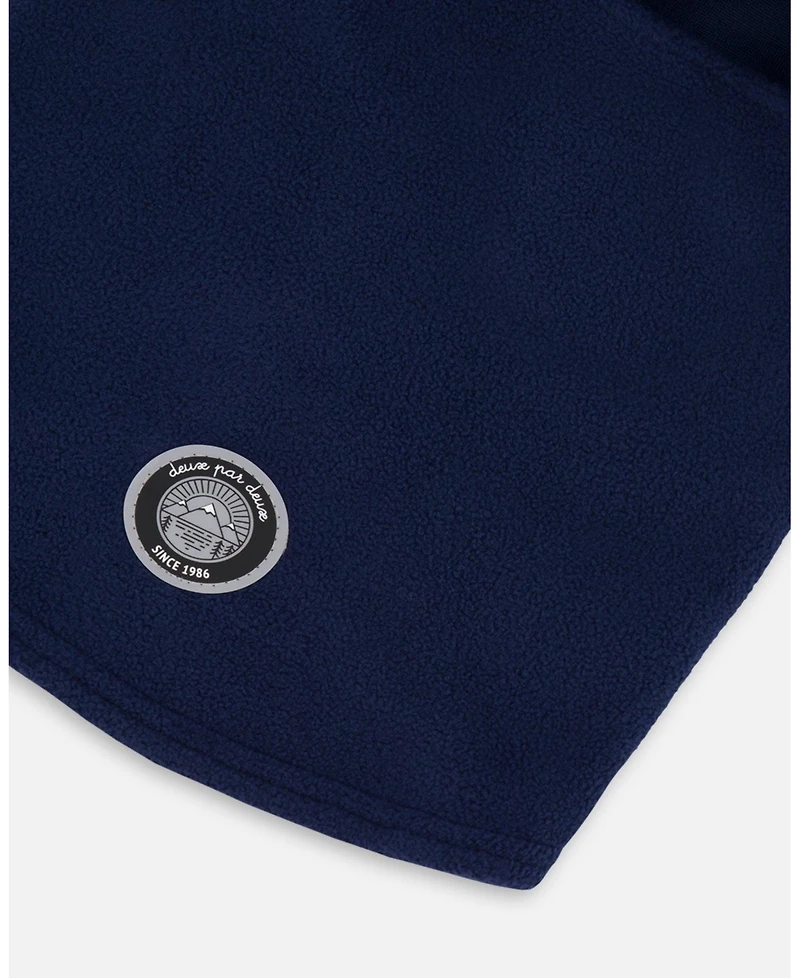 Deux par Kids Unisex Polar Fleece Balaclava Navy Blue - Toddler|Child