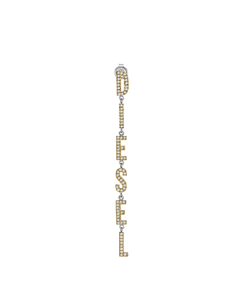Diesel Unisex Diesel Two-Tone Stainless Steel Drop Earring