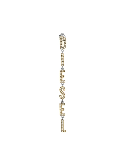 Diesel Unisex Diesel Two-Tone Stainless Steel Drop Earring