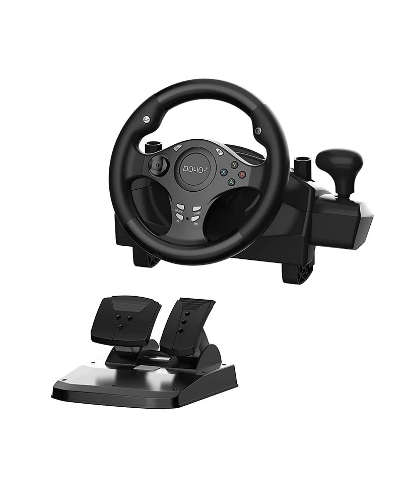Nbcp Pc Racing Wheel with Pedals & Shifter – 270° Rotation, Dual Vibration, Compatible with PS4, Xbox One, Xbox Series X|S, PS3, Switch &